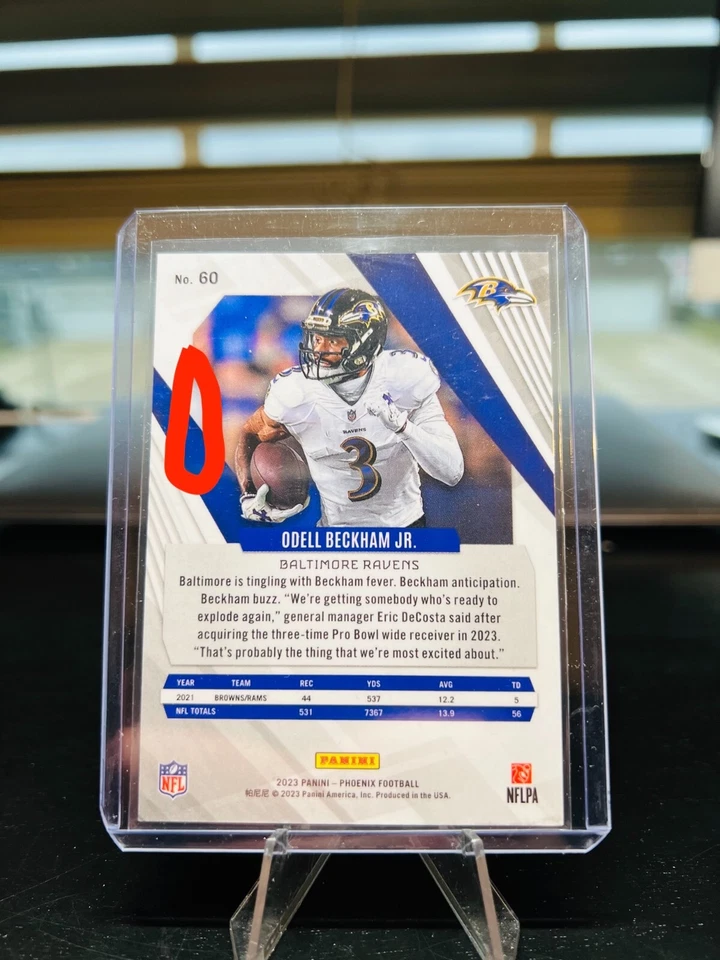 ERROR! 2023 Phoenix Odell Beckham Jr. Pink /175 MISSING SERIAL NUMBERS! - Image 2 of 2