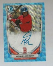 Manuel Margot 2014 Bowman Chrome Auto Rookie Serial #d 6/50 Red Sox Rays 