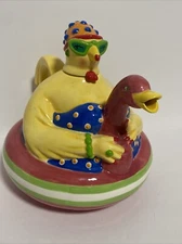 CENTRUM by Conrad Bell--large chicken floating in a tube kitschy novelty/Read