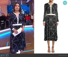 NWT $590 Tory Burch Anja Midi Dress worn on TV Small Maxi Wrap Alice Olivia