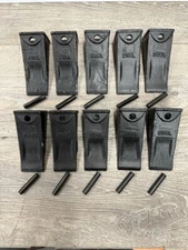 10 Pack X156 L Long Teeth with ROLL PINS for Digging Buckets