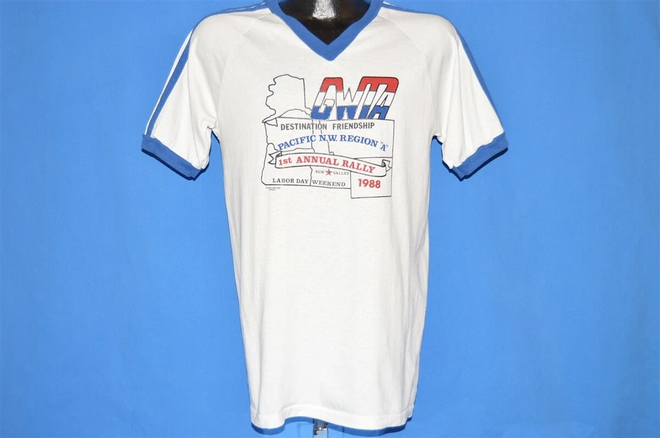 Camiseta de colección años 80 GOLD WING GWTA 1ª Anual Moto Rally 1988 Alaska M Foto 2 de 3