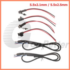 Male Female DC Power Socket Jack Plug Wire Connector Cable 5.5x2.1mm / 5.5x2.5mm