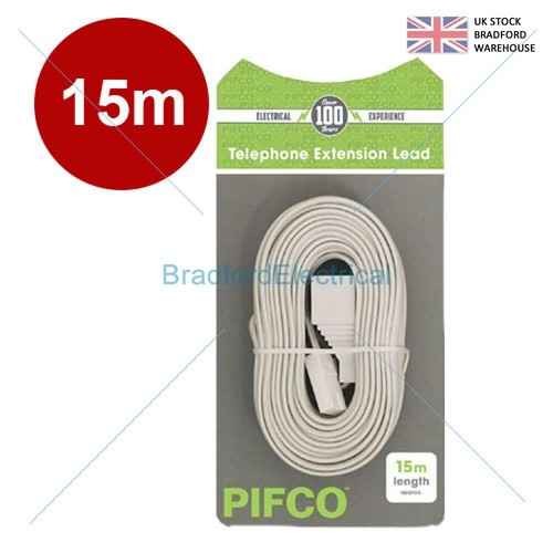 BT Telephone Extension Cable Lead Phone Line Fax Modem Socket 15m eBay