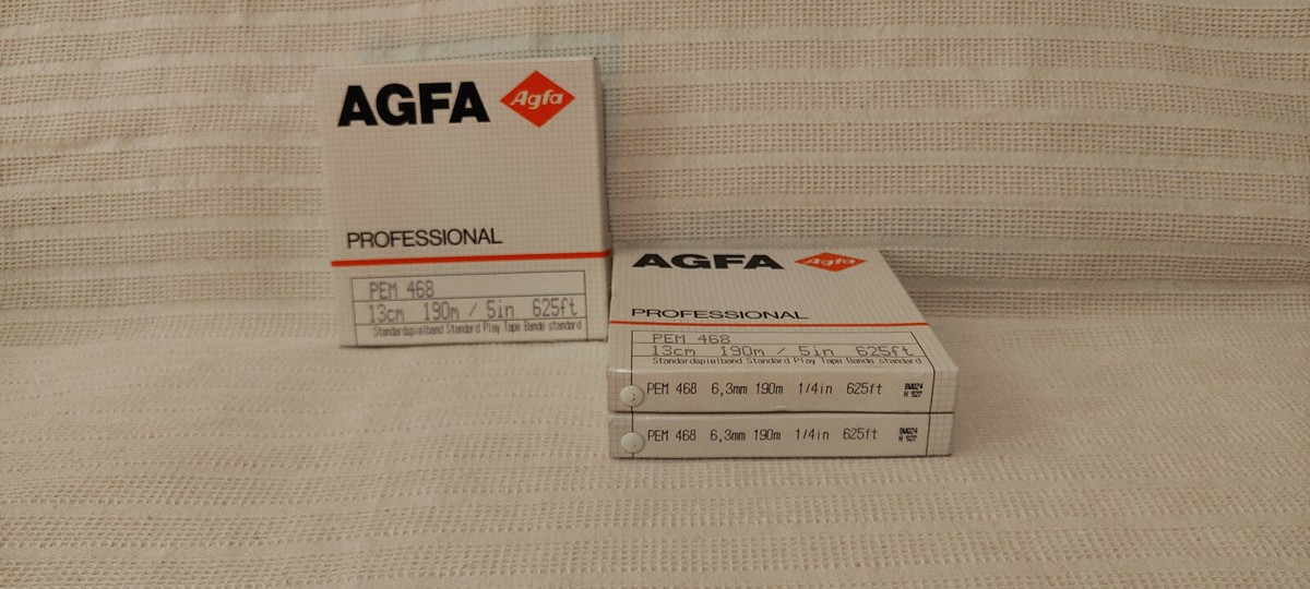 Bande Magnétique 2 Pouces AGFA PEM 468 – 730 M – Bande Audio Pro – Occasion