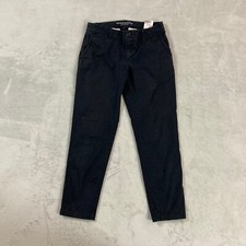 Banana Republic City Chino Women Navy Blue Pants Flat Front Size 2