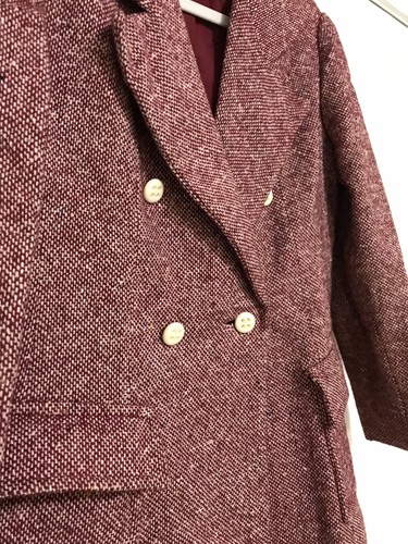 Vtg 70’s Maroon Tweed Pant Suit by Orlando Piluso for Boutique West - Size 12 - Picture 15 of 24