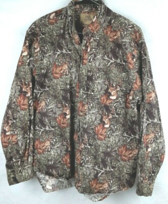 Field Tested By Outdoor Life Deer Print Casual Shirt Sz M (38/40) 