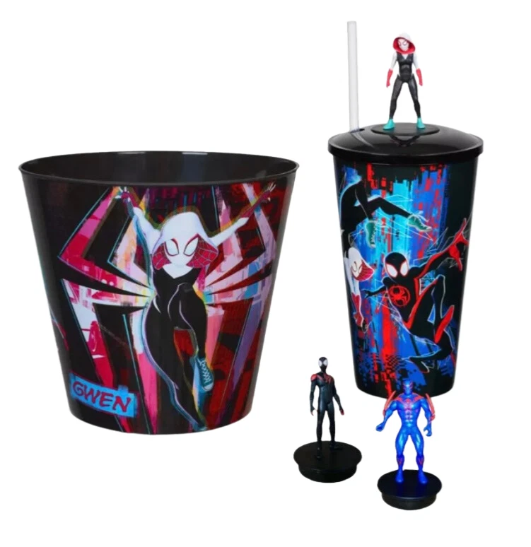 SpiderMan Across the SpiderVerse Popcorn Bucket Set www.muniatalaya