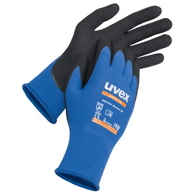 3 PAIRS Uvex Safety Gloves 'Athletic Light' Precision Assembly/Handling Gloves