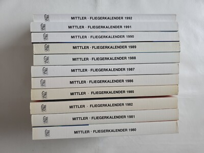 Collection aviation calendar 1980-1992 without 1983/84 yearbook of aerospace