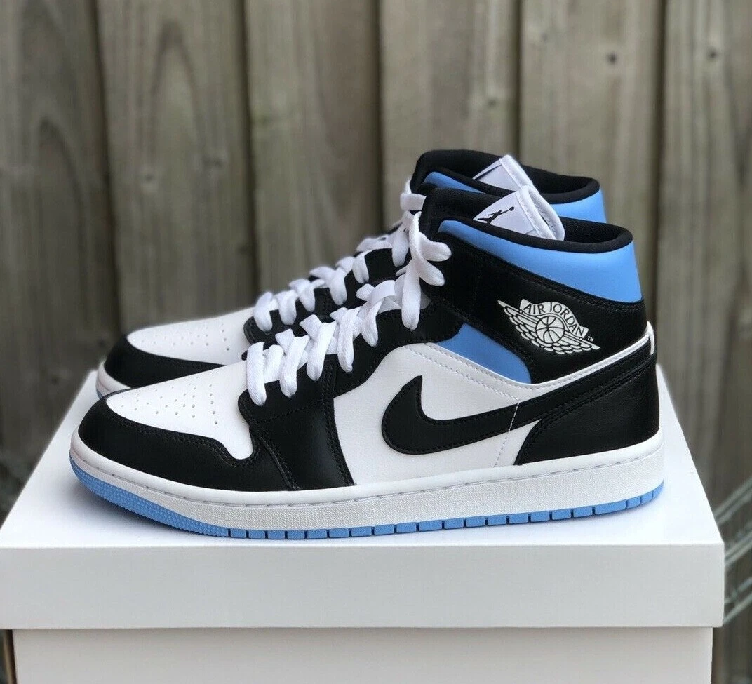 Nike Air Jordan 1 Mid Unisex Trainers Size UK 9 9.5 EU 44 44.5