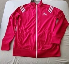 Adidas Womens Large Pink Full Zip Jacket