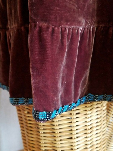 Central Park West Womens Top Sz Small Spaghetti Strap Camisole Brown Beaded Boho - Picture 8 of 10