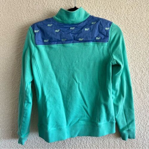 Vineyard Vines Women's Whale Pullover Sweatshirt Quarter Zip 100% Cotton Size XS - Picture 3 of 15