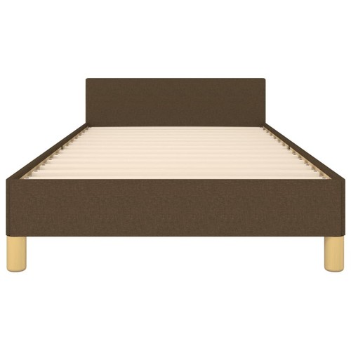 Bettgestell mit Kopfteil Dunkelbraun 80x200 cm Stoff - Bild 6 von 11