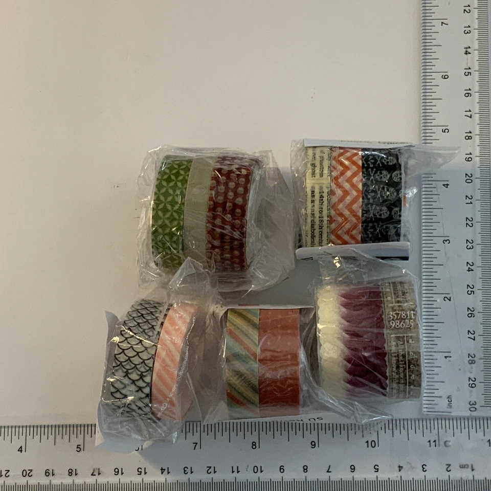 Stampin Up Washi Tape LOT of 11 ROLLS Sadie Retro Witches Brew Seasons of Style - Image 4 of 4