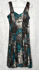 Tango Mango Floral Slip Dress Large  Multicolor Square Sleeveless Strap