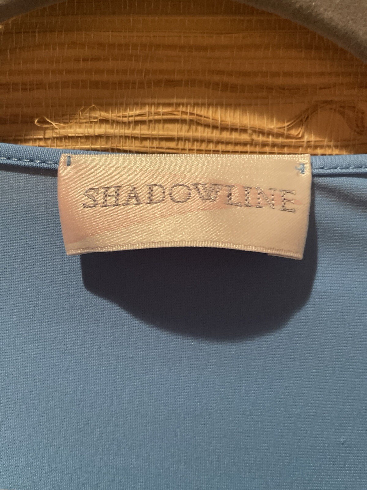 SHADOWLINE Nylon Robe Button Front Medium Blue Po… - image 12