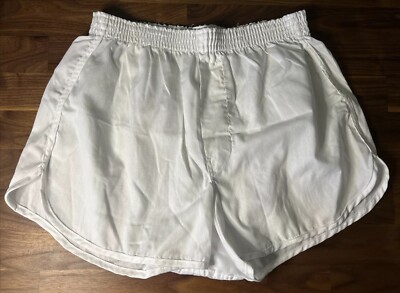 Vintage Jockey Life Tapered Slim Guy Boxers Racing Vent Size 34 White