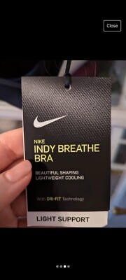 Nike brand New Indy Breathe Bra Size XS With Tags