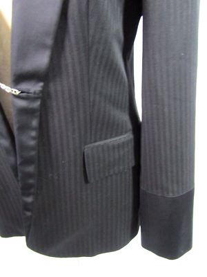 Stella McCartney Women's Black Striped Tuxedo Blazer Jacket Size