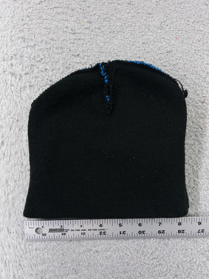 Superman Beanie Toque Youth One Size Blue Black Knit Hero Stripe 100% Acrylic - Image 4 of 4