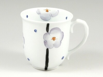 Arita Yaki Ware Japanisch Kaffee Becher Hana Goyomi Lila Punkte Japan