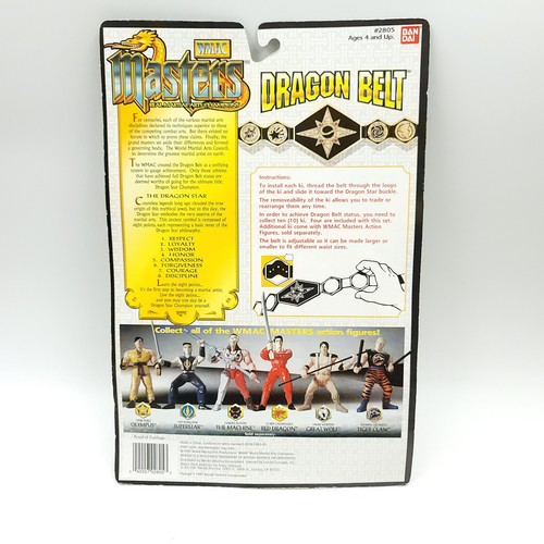 1995 Bandai WMAC Masters Dragon Belt Real Martial Arts Champions Sealed MOC - Picture 2 of 4