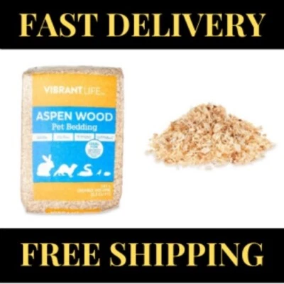 NEW Vibrant Life Animal PET CAGE BEDDING Aspen Wood Shavings 19 Lbs 5 Cu Ft