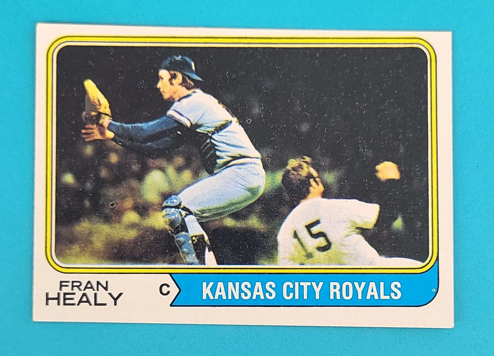 1974 Topps #238 Fran Healy Kansas City Royals BASEBALL Card W9