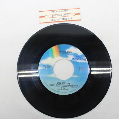 Don Williams Falling Again I Keep Putting Off Getting Over You 45 Jukebox Label