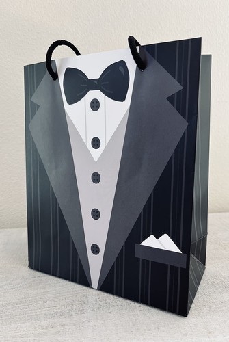 10 Pack Groomsmen Tuxedo Gift Bags for Bachelor Party Gift Favors Celebration - Picture 3 of 3