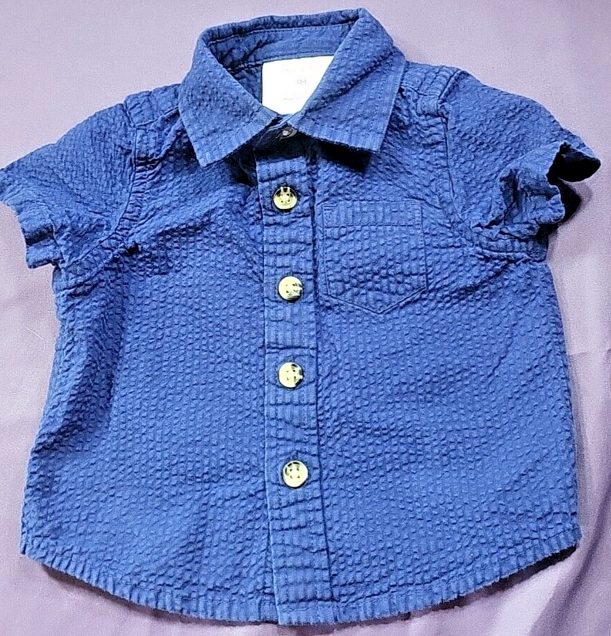 Carters+Baby Outfit 3 months Seersucker shirt collared buttons twill