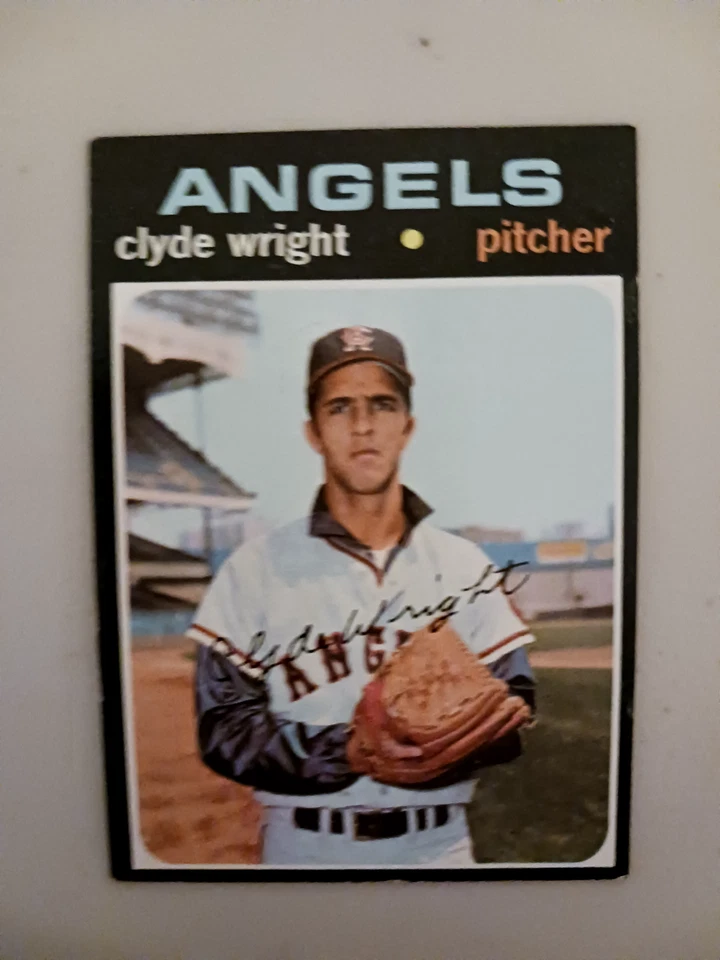 Lote de 9 tarjetas vintage 1971 Topps California Angels Alex Johnson, Clyde Wright Foto 4 de 4