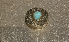 Max Factor Golden Woods Antiqued Cabochon Creme Perfume Compact