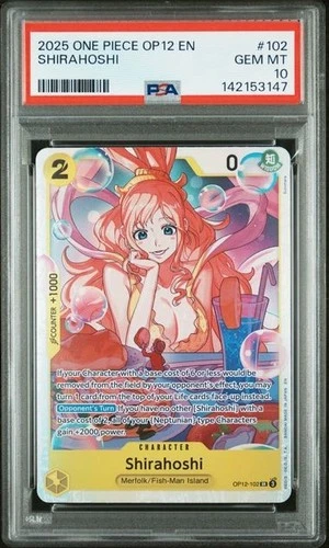 *POP 107* PSA 10 - 2025 One Piece Legacy of the Master Shirahoshi #OP12-102