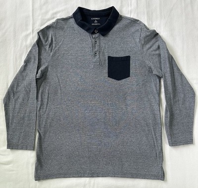 LIVERGY Men s Long Sleeve Polo Shirt   Size XL (46/48