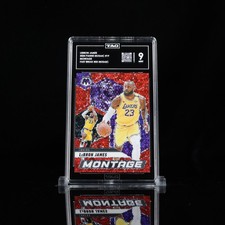 2024 Mosaic LeBron James #19 TAG 9 Montage Fast Break Red Mosaic Prizm 02/99