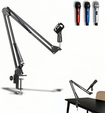 Microphone Boom Arm Stand, Adjustable Desk Mount Scissor Arm with 360 Rotation