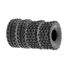 Set of 4 SunF 19x7-8 Front  20x10-9 Rear ATV UTV Knobby Sport Tires, 6 PR Tu...