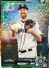 2017 Bowman Chrome Green Shimmer Prospects Max Povse #BCP193 (NM) SN: 69/99
