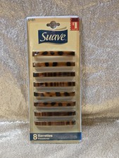 Vintage New NOS Suave Hair Barrettes Faux Tortoise Shell Stay Tight Clasp