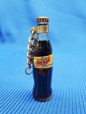Vintage Mini 3&rdquo; Coke Key Chain Soda Bottle Glass Full Contents - Las Vegas