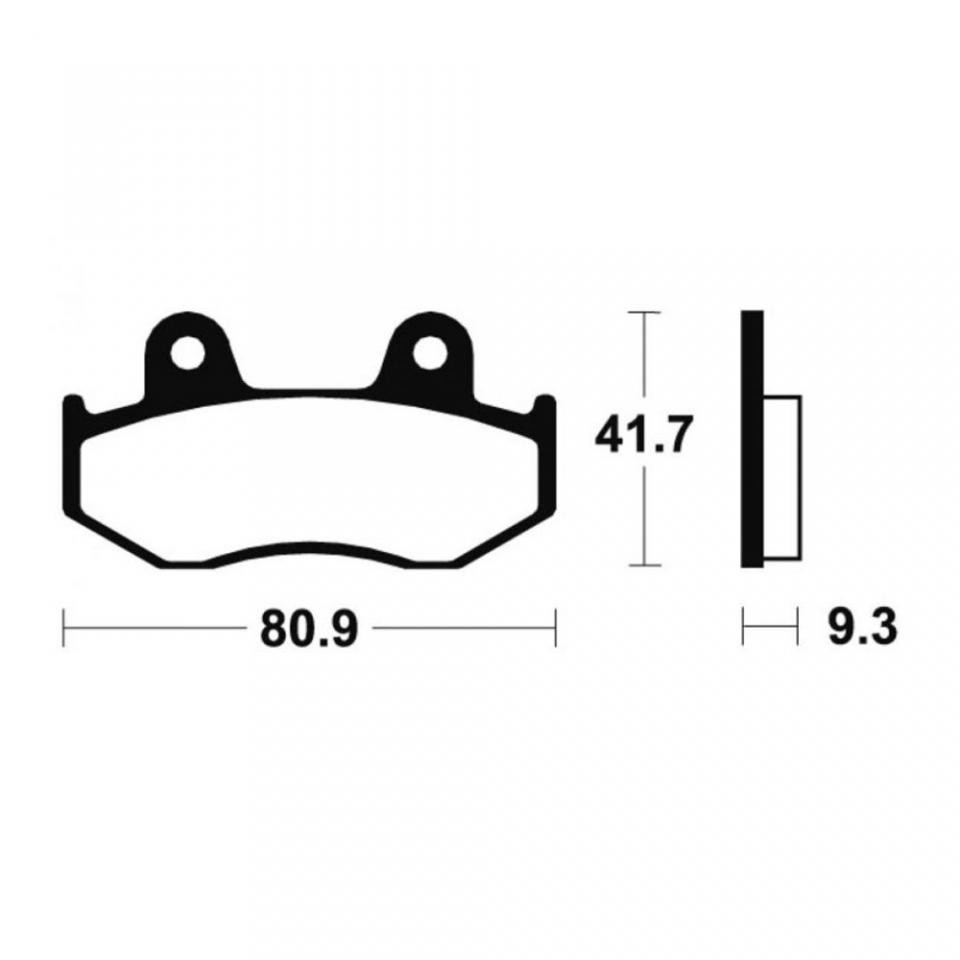 Plaquette de frein Tecnium ME209 pour moto Yamaha 450 YFZ-R 2010-2013 - 2