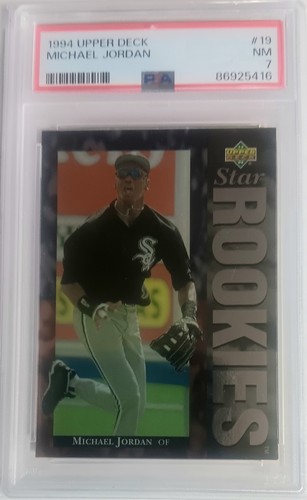 MICHAEL JORDAN CHICAGO BULLS & WHITE SOX 1994 UPPER DECK ELECTRIC #19 PSA 7 - Picture 1 of 1
