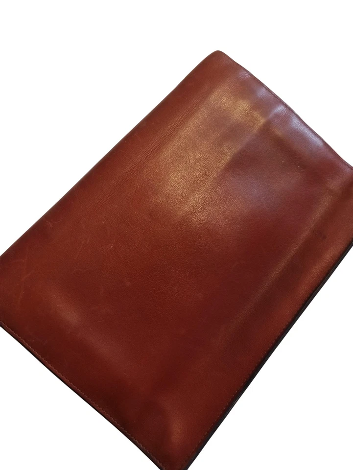 Petite sacoche en cuir vintage Ancienne, accessoire rétro d’occasion - Photo 2/4