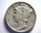 1935-S MERCURY DIME VERY FINE / EXTRA FINE+ VF/XF+ VERY FINE / EXTREMELY FINE+