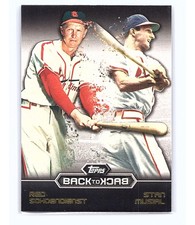 2016 Topps Back to Back Red Schoendist / Stan Musial #B2B-9