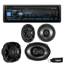 Alpine UTE-73BT BT Receiver No CD Kicker 43CSC654 6.5" 43CSC6934 6x9" Speakers